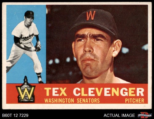 1960 topps 392 tex - #392, clevenger