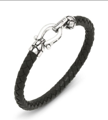 Bracciale cuoio croco raspini - cuoio,