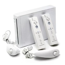 Nintendo Wii Console completa Con 2 Controller 2 nunchuk Gioco Casuale Originale