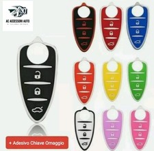 GOMMINO 3 TASTI PER ALFA ROMEO MITO GIULIETTA GUSCIO CHIAVE COVER TASTINI 