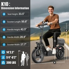 Folding electric scooter with