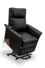 Poltrona alzapersona elettrica relax per anziani con ruote ecopelle Nancy