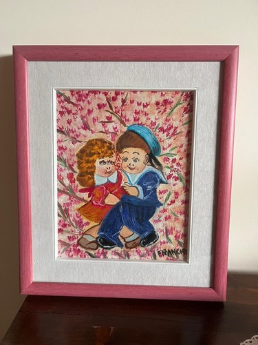 Quadretto con cornice rosa - , e