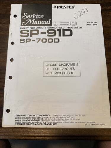 Pioneer 91d 700d - pioneer, sp-91d