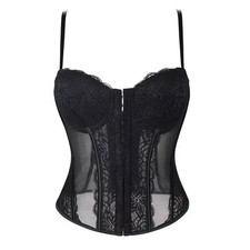 Corsetto Nero Sexy Con Pizzo
