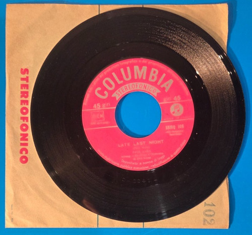 Paul anka late last - 7",