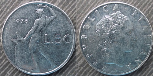 Italy 50 lire 1976 - 50,