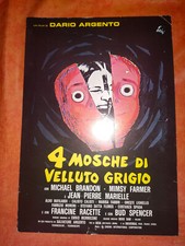 LOCANDINA 4 MOSCHE DI VELLUTO GRIGIO Dario Argento