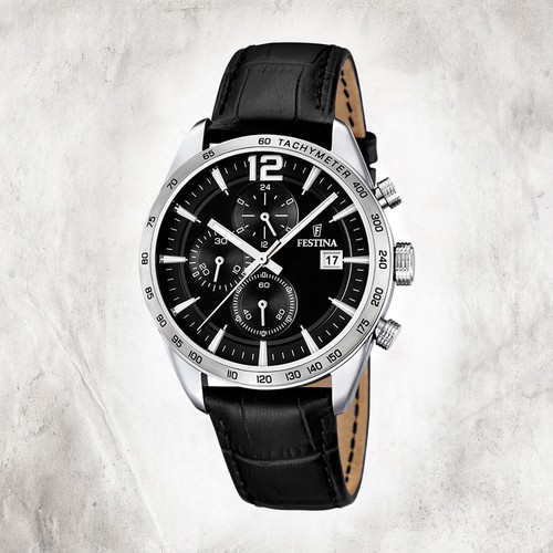 Festina pelle orologio uomo - festina, da