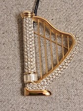 Rara spilla arpa cristallo