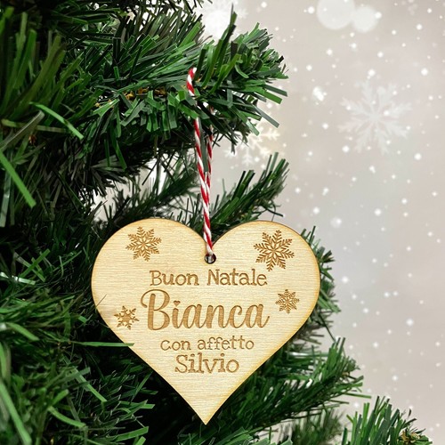 Pallina natale legno - natale, a