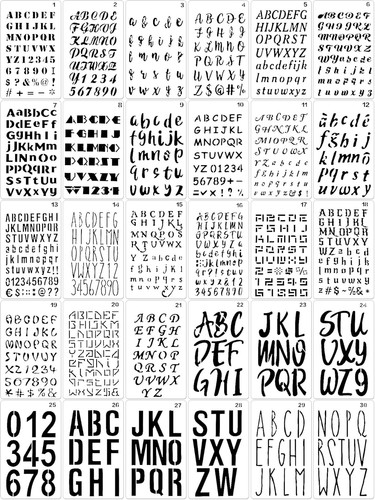 Stencil forma di lettere - 30,