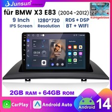 2+64 GB Android 14 autoradio GPS Carplay DAB+ WIFI RDS per BMW X3 E83 2004-2012