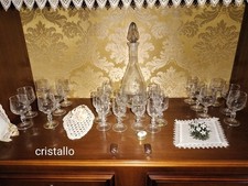 3 Set di servizio bicchieri cristallo