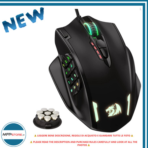 Mouse gaming mmo rgb redragon - mmo,
