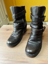 Stivali moto donna FIORENTINI + BAKER in pelle marrone scuro - taglia 38