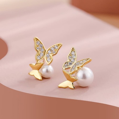 Orecchini goccia farfalla - a,
