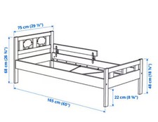 Lettino ikea Kritter blu completo di accessori