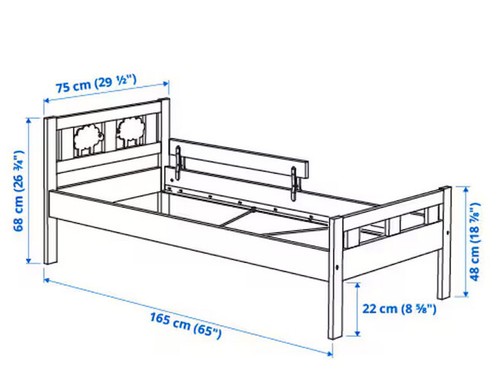 Lettino ikea kritter - lettino, blu