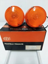 COPPIA FRECCE NERE ORIGINALI CEV 9372-73 (NUOVE) PER MOTO ANNI 60/70/80/90