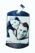 Ciondolo  in acciao inox con fotoincisione  personalizzata 