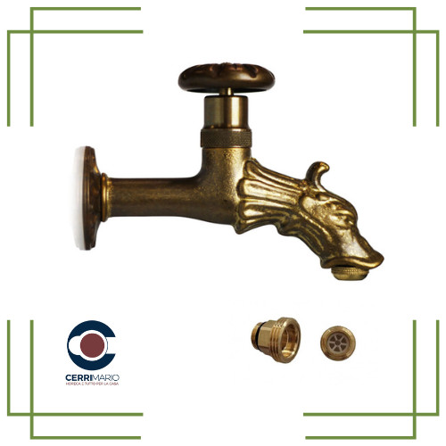 Rubinetto ottone anticato con