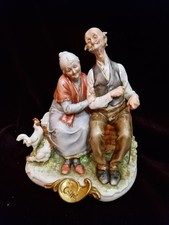  Giuseppe Cappè originale, porcellana Capodimonte " VECCHIETTI"