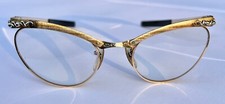 WHITNEY VINTAGE 1/10 12K GOLD FILLED CAT EYEGLASSES AUTENTIC 50s