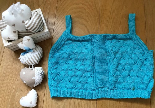 Top crochet uncinetto azzurro