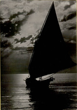 200253 vecchia  CARTOLINA  GABICCE MARE BARCA DA PESCA A VELA SPEDITA D SVIZZERA