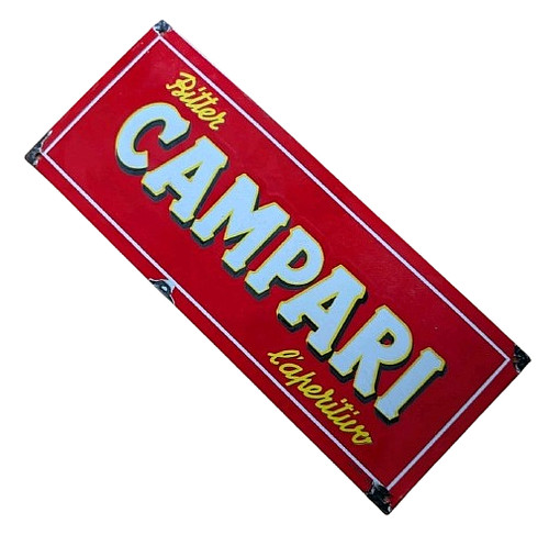 Campari enamel metal sign - campari,