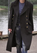 Cappotto lungo invernale lana nero ufficiale esercito tedesco Bundeswehr Navy