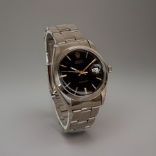 Rolex Oysterdate Precision 6694 quadrante nero dorato 34 mm cal. 1225 Vintage Raro 1969