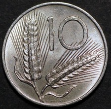 Italy 10 Lire 1973 KM# 93