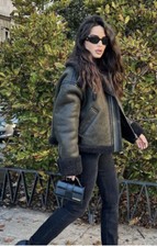 ZARA GIACCA DOUBLE FACE VERDE