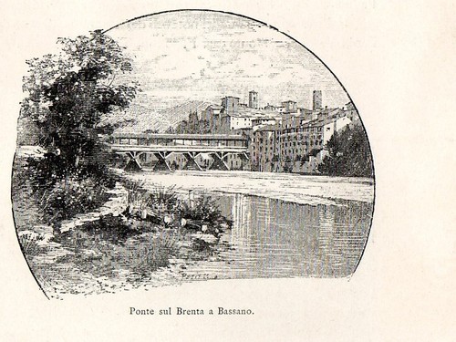 Antique print bassano del - antique,