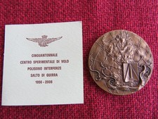MEDAGLIONE D'ARTE AERONAUTICA MILITARE CENTRO SP. VOLO POLIGONO SALTO DI QUIRRA