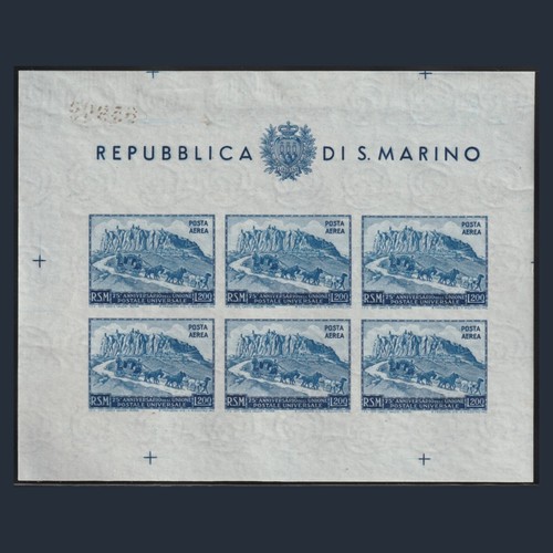 San marino 1951 foglietto upu - san,