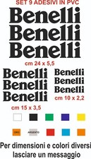 adesivi Benelli vinile prespaziati  kit 9 pz auto moto caschi