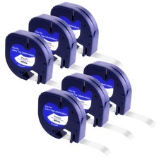 6 Pezzi Nastro Dymo Letratag 12mm x 4m Dymo Etichette Etichette per Vestiti