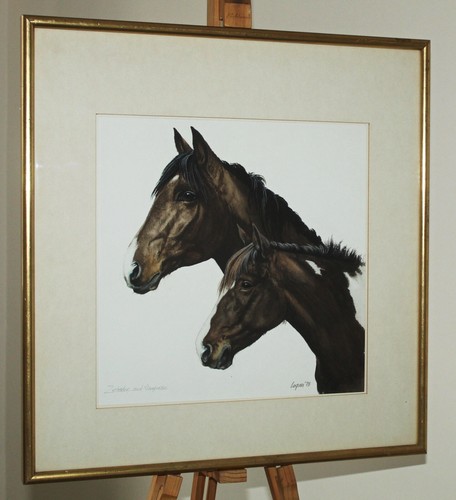 Quadro acquerello con cornice