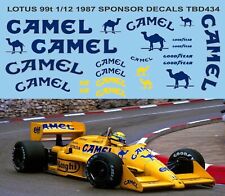 1/12 Decals per  Lotus 99T Ayrton Senna Satoru Nakajima Decal TBD434