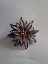 spilla artigianato ampezzano in filigrana d'argento