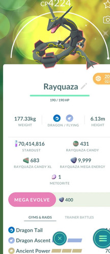 Shiny rayquaza lv50 set - -, di