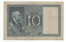 10 LIRE BIGLIETTO DI STATO IMPERO 1939