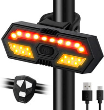 Luce per Bici a LED Luci Posteriori per Bicicletta Ricaricabili USB Con Frecce E