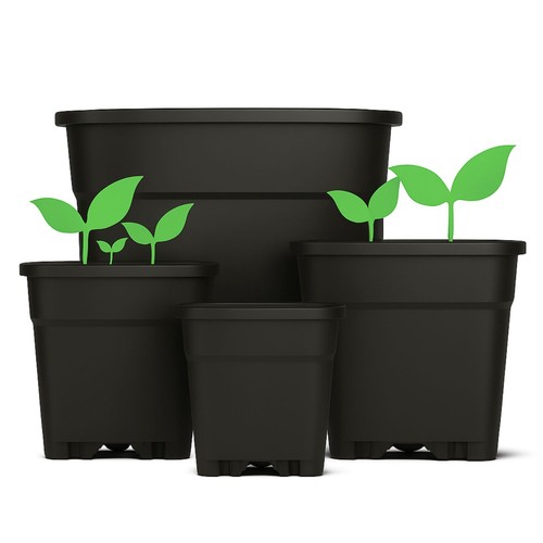 Vaso fiori angolare nero - da,