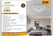 x Lampadario LED Cuore UNIVERSO C19-C 54W 4320LM 240° 490x470mm 3000K