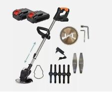 DECESPUGLIATORE a BATTERIA TAGLIABORDI Elettrico 1200W TAGLIAERBA 2 BATTERIE NEW