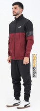 TUTA PUMA UOMO/DONNA ESS COLORBLOCK SUIT FL CL - 691994-96 - col. nero/bordeaux